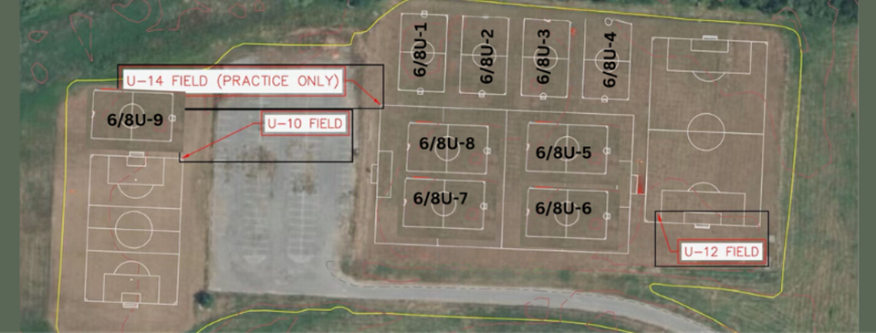 Riverwoods Soccer Complex Field Map